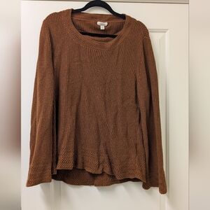 Style & Co. Warm Bronze Crew Neck Sweater Size L